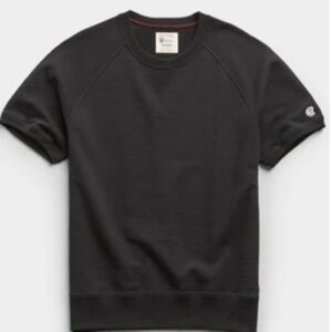 Todd Snyder + Champion Heavyweight Short Sleeve Sweatshirt in Black - Size Med